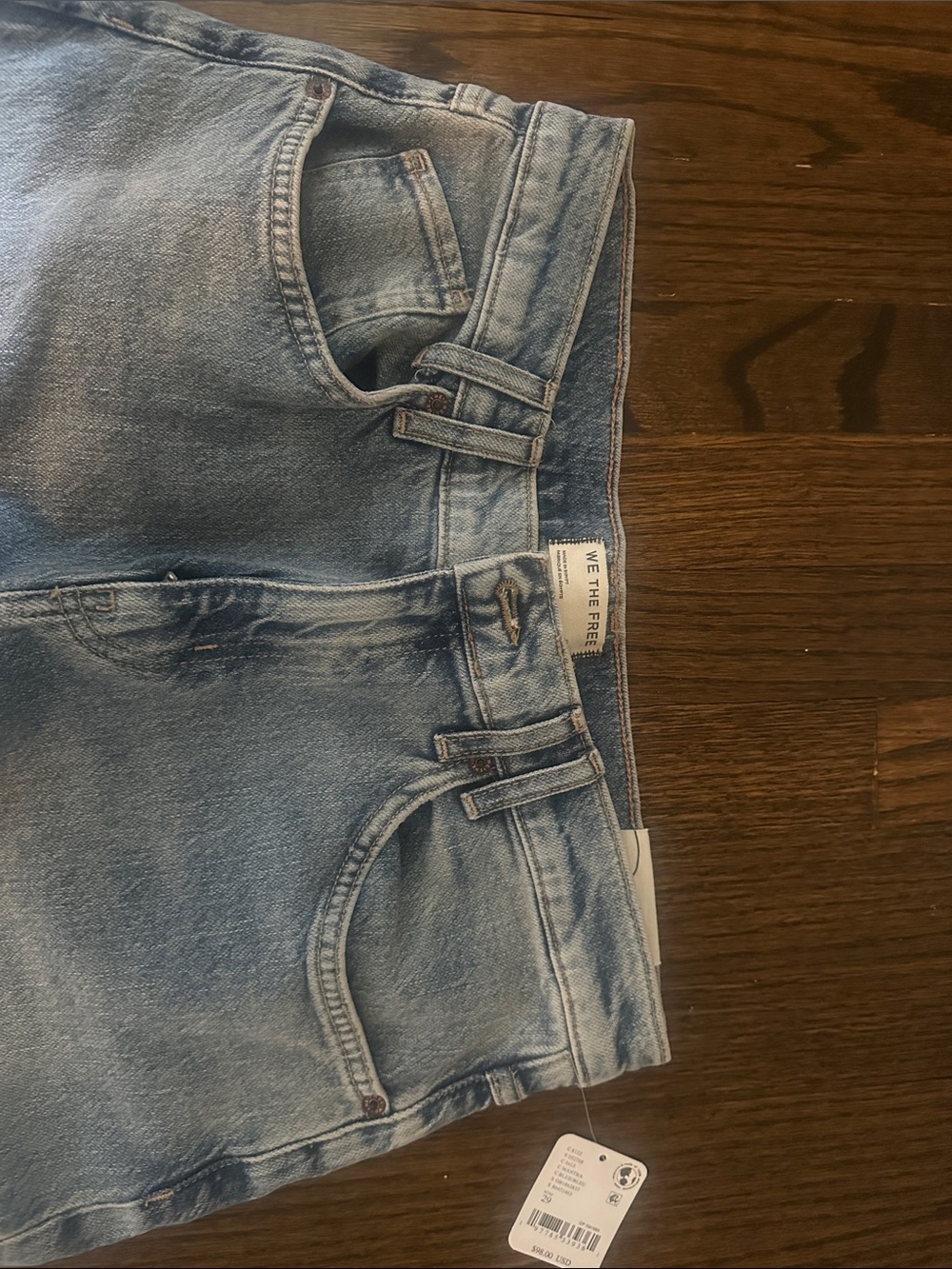 Free People Light Blue Straight Leg Jeans - Picture 2 of 6